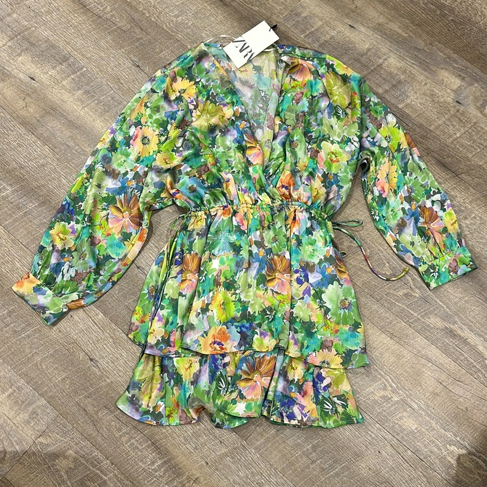 NWT Zara Watercolor Dress